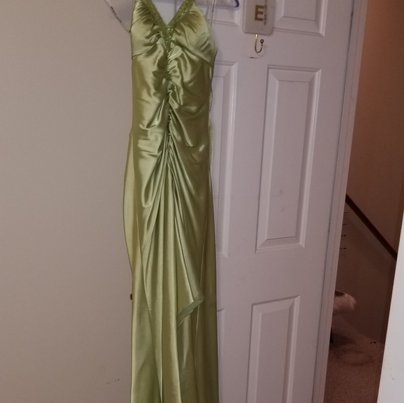 Lime Green Prom Dress - Picture 3 of 4